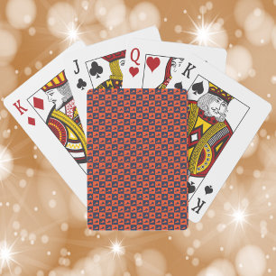 Baraja De Cartas Patrón naranja y azul del estado de Virginia en EE