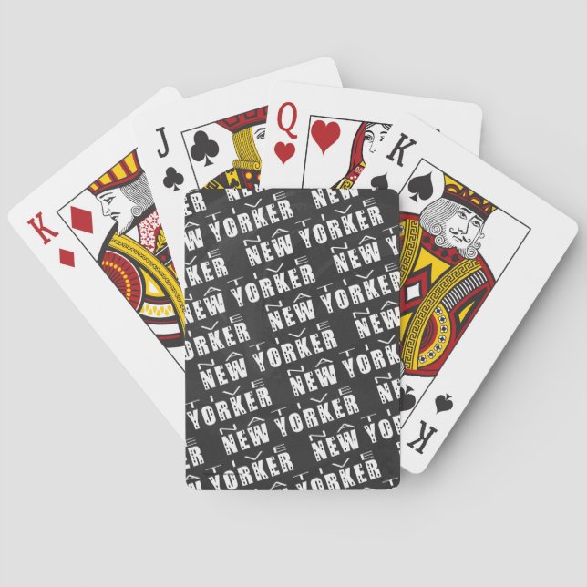 Baraja De Cartas Patrón nativo de neoyorquino (Reverso)