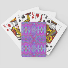Baraja De Cartas Patrón ondulado mármol trippy magenta y azul