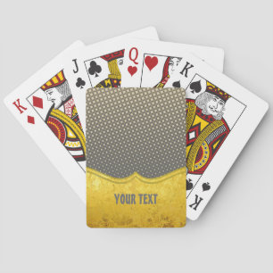 Baraja De Cartas Patrón ORO PURO / hoja de oro + tu foto y texto