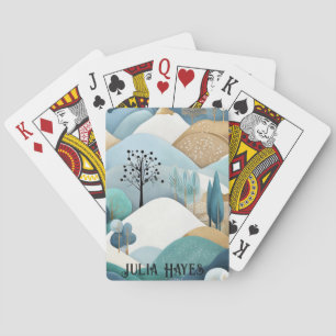 Baraja De Cartas Patrón paisajístico Pastel