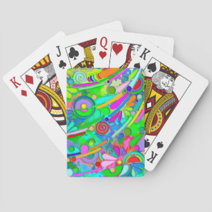 Baraja De Cartas Patrón Pintado A Mano Y Digitalmente Artículo 18