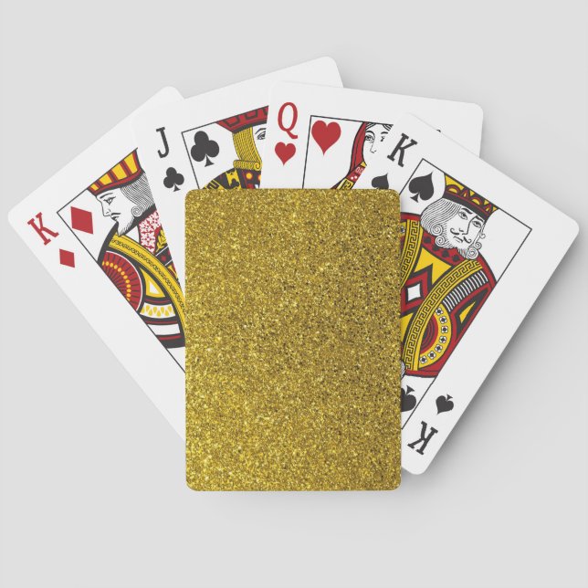 Baraja De Cartas Patrón Purpurina dorado (Reverso)