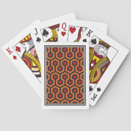 Baraja De Cartas Patrón retro moderno Naranja rojo marrón hexagonal