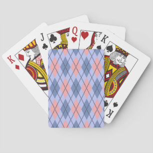 Baraja De Cartas Patrón rómbico retro. 