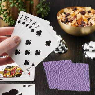 Baraja De Cartas Patrón Sayagata, japonés, púrpura y rosa