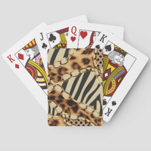 Baraja De Cartas Patrón sin soldadura de impresión de animales leop