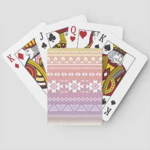 Baraja De Cartas Patrón tribal azteca sombrío