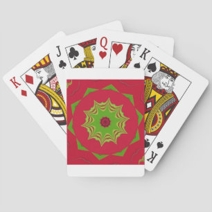 Baraja De Cartas patrón tribal étnico africano rojo