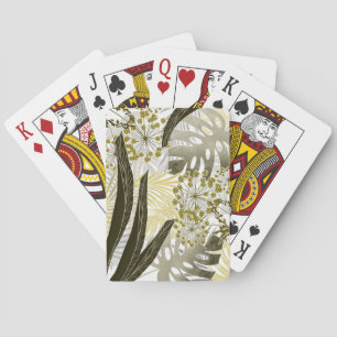 Baraja De Cartas Patrón tropical monstera hojas de palma exóticas