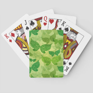 Baraja De Cartas Patrón verde de primavera