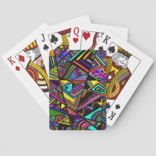 Baraja De Cartas Patrones de diseño de dibujos abstractos coloridos
