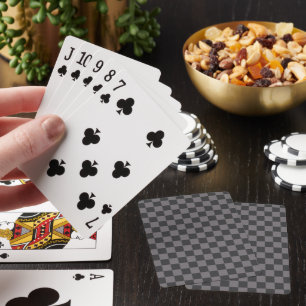 Baraja De Cartas Patrones Negros Cuadros Cuadriculado Cuadriculado