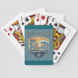 Baraja De Cartas Patrulla de Salvavidas de Rescate de Surf Est 1950