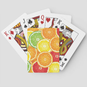 Baraja De Cartas Pattern with citrus fruits