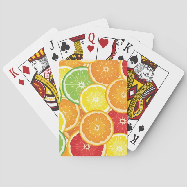 Baraja De Cartas Pattern with citrus fruits (Reverso)