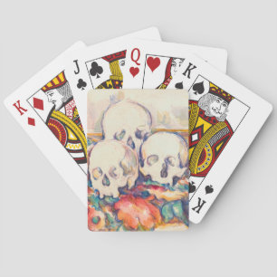 Baraja De Cartas Paul Cezanne - Los tres cráneos acuarela