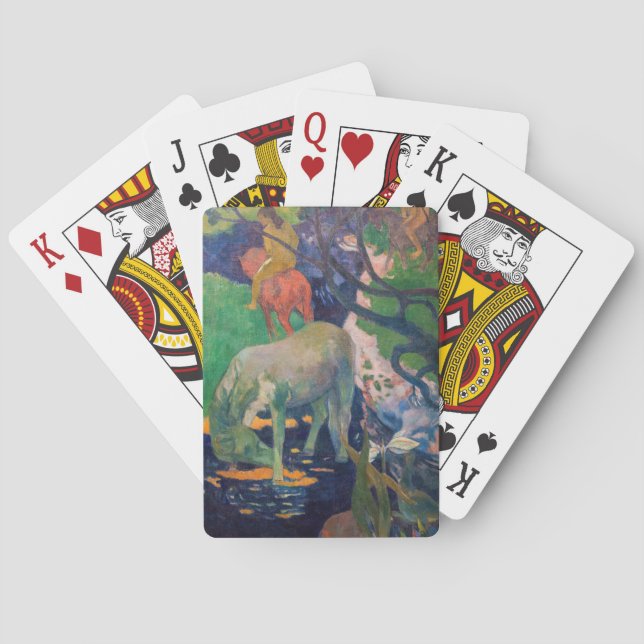 Baraja De Cartas Paul Gauguin - El caballo blanco (Reverso)