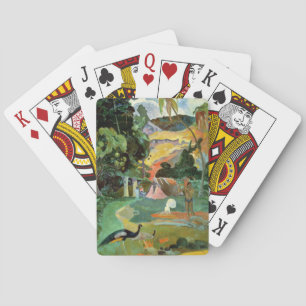 Baraja De Cartas Paul Gauguin  Matamoe o, Paisaje con pavos reales