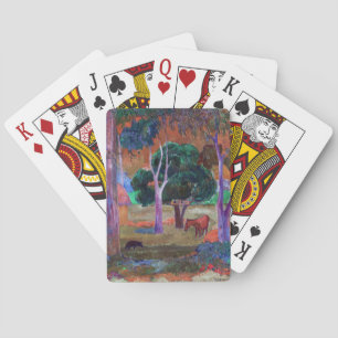 Baraja De Cartas Paul Gauguin - Paisaje con un Cerdo y un Caballo