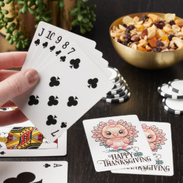 Baraja De Cartas Pavo de Acción de Gracias Lindo
