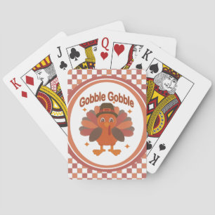Baraja De Cartas Pavo de Acción de Gracias Lindo Dibujo – “Gobble G