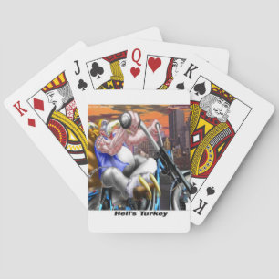 Baraja De Cartas Pavo Motociclista Divertido