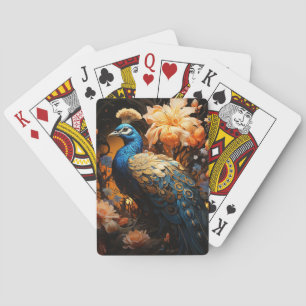 Baraja De Cartas Pavo Real Bonito y Flores