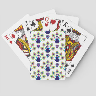 Baraja De Cartas pavo real exótico retro india