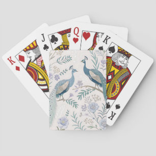 Baraja De Cartas Pavo Real Floral Vintage Elegante (7)