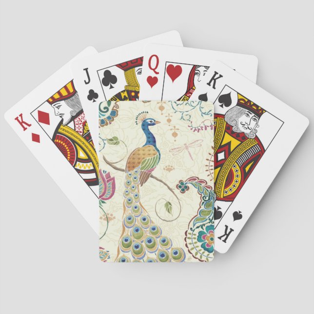 Baraja De Cartas Pavo real hermoso (Reverso)
