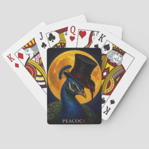Baraja De Cartas Pavo Real Sombrero de Copa Alta Gótico Surrealista
