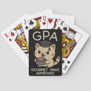 Baraja De Cartas Paws de atún para gato graciosos de becario person