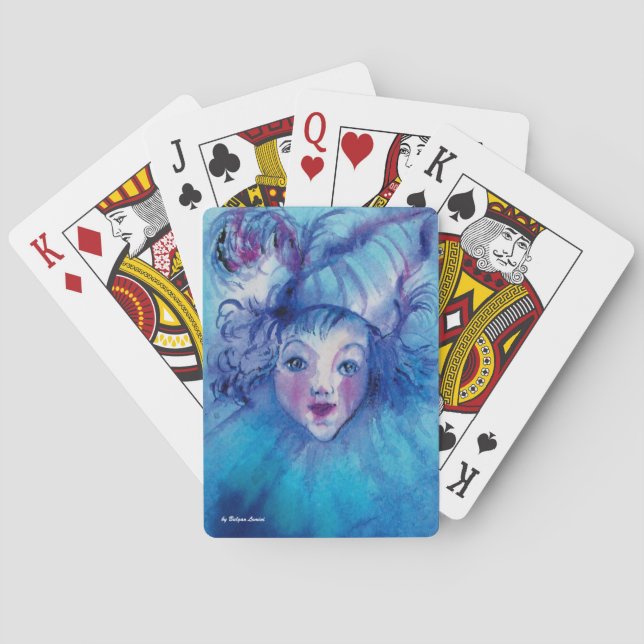 BARAJA DE CARTAS PAYASO DE AZUL (Reverso)