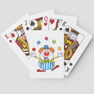 Baraja De Cartas Payaso divertido en el circo haciendo malabares