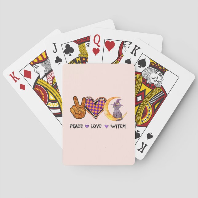 Baraja De Cartas Paz, amor, bruja (Reverso)