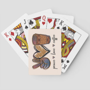 Baraja De Cartas Paz, amor y café