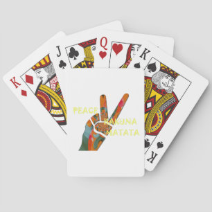 Baraja De Cartas Paz: Rótulo de Hakuna Matata Vibes