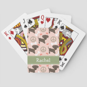 Baraja De Cartas Peace Love Chocolate Lab