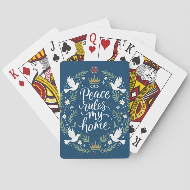 Baraja De Cartas Peace Rules My Home (Reverso)