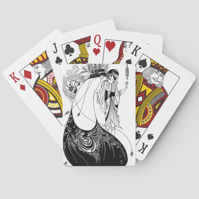 Baraja De Cartas Peacock Skirt Beardsley Art Nouveau (Reverso)