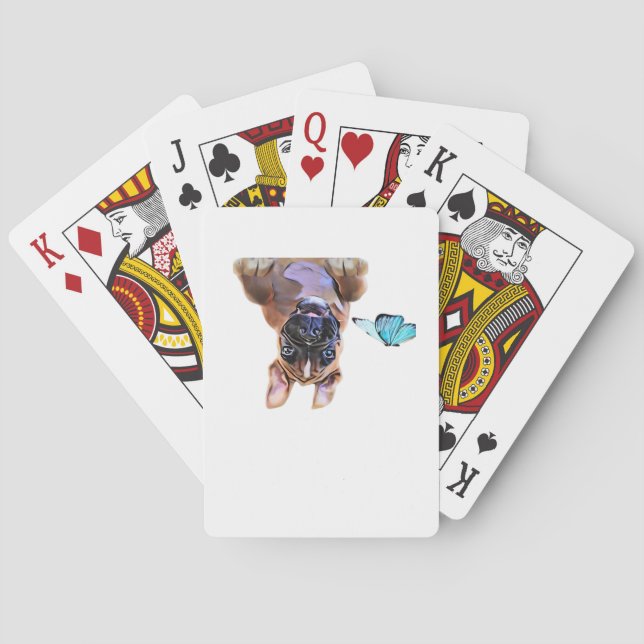 Baraja De Cartas Peekaboo Boxer Con Mariposas (Reverso)