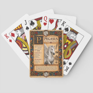 Baraja De Cartas Pegasus, Arte de Bestiario Medieval
