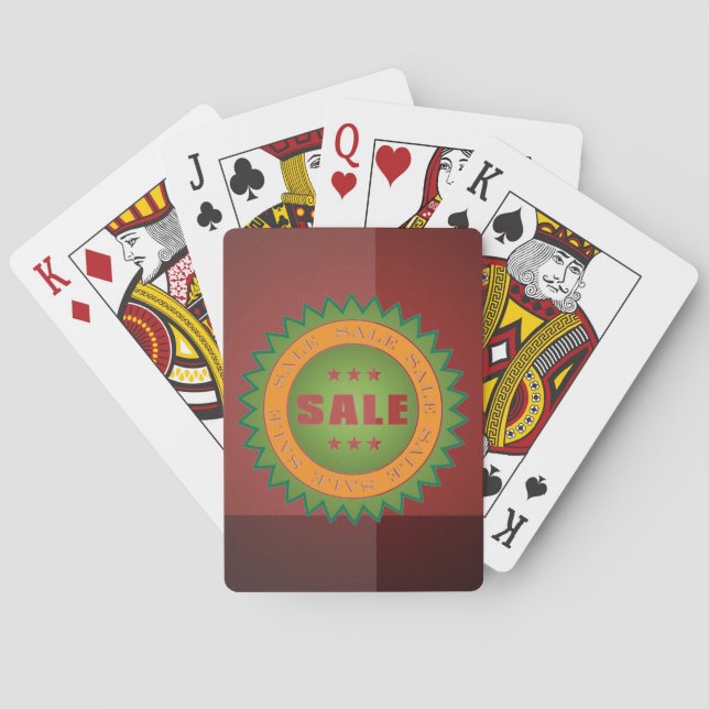 Baraja De Cartas Pegatina de ventas (Reverso)