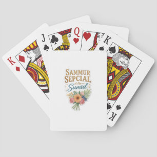 Baraja De Cartas Pegatina floral de corte especial de verano Vint