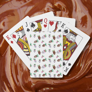 Baraja De Cartas Pegatinas de Fresas Cubiertas de Chocolate con Acu