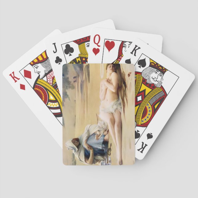 Baraja De Cartas Pelagia y Philammon (Muerte de un santo hermoso) (Reverso)