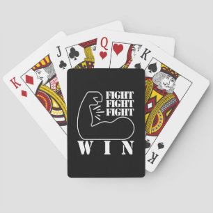 Baraja De Cartas Pelear, luchar, luchar, ganar