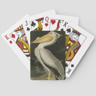 Baraja De Cartas Pelícano blanco estadounidense, pájaros de América