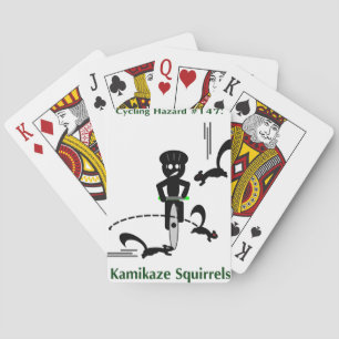Baraja De Cartas Peligro de ciclismo: ardillas kamikaze